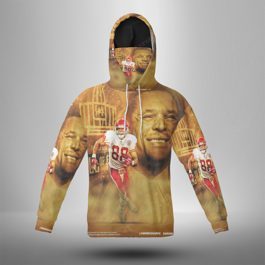 Kansas City Chiefs Tony Gonzalez 88 3D Mask With Hoodie For Men And Women Nfl Fans Gear