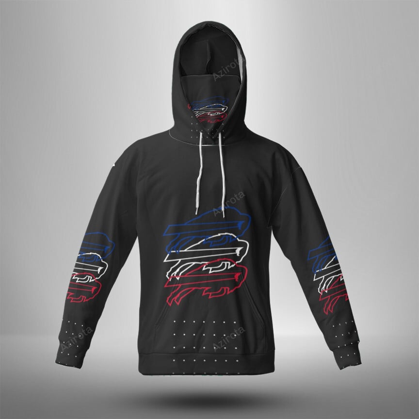 Buffalo Bills Logo V121 3D Mask With Hoodie For Men And Women Nfl Fans Gear