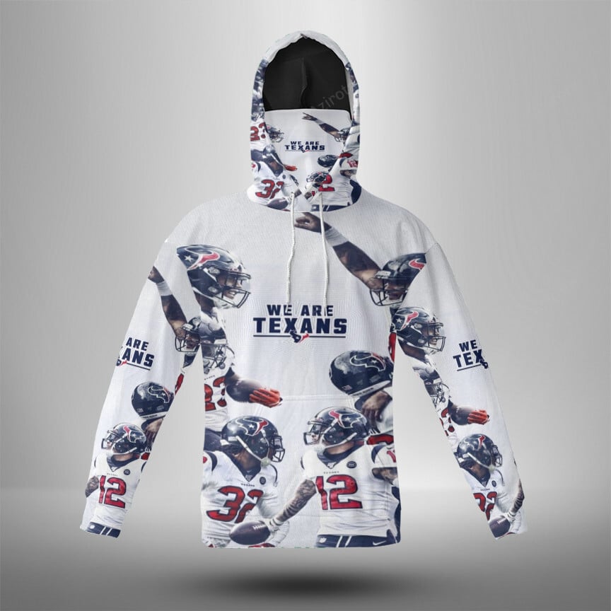 Houston Texans We Are Texans1 3D Mask With Hoodie For Men And Women Nfl Fans Gear