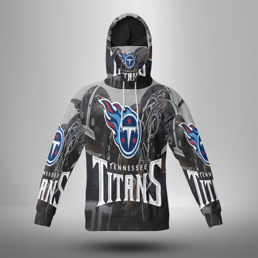 Tennessee Titans Emblem V21 3D Mask With Hoodie For Men And Women Nfl Fans Gear