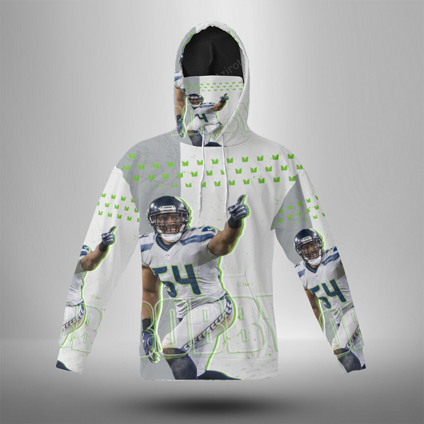 Seattle Seahawks Bobby Wagner1 3D Mask With Hoodie For Men And Women Nfl Fans Gear