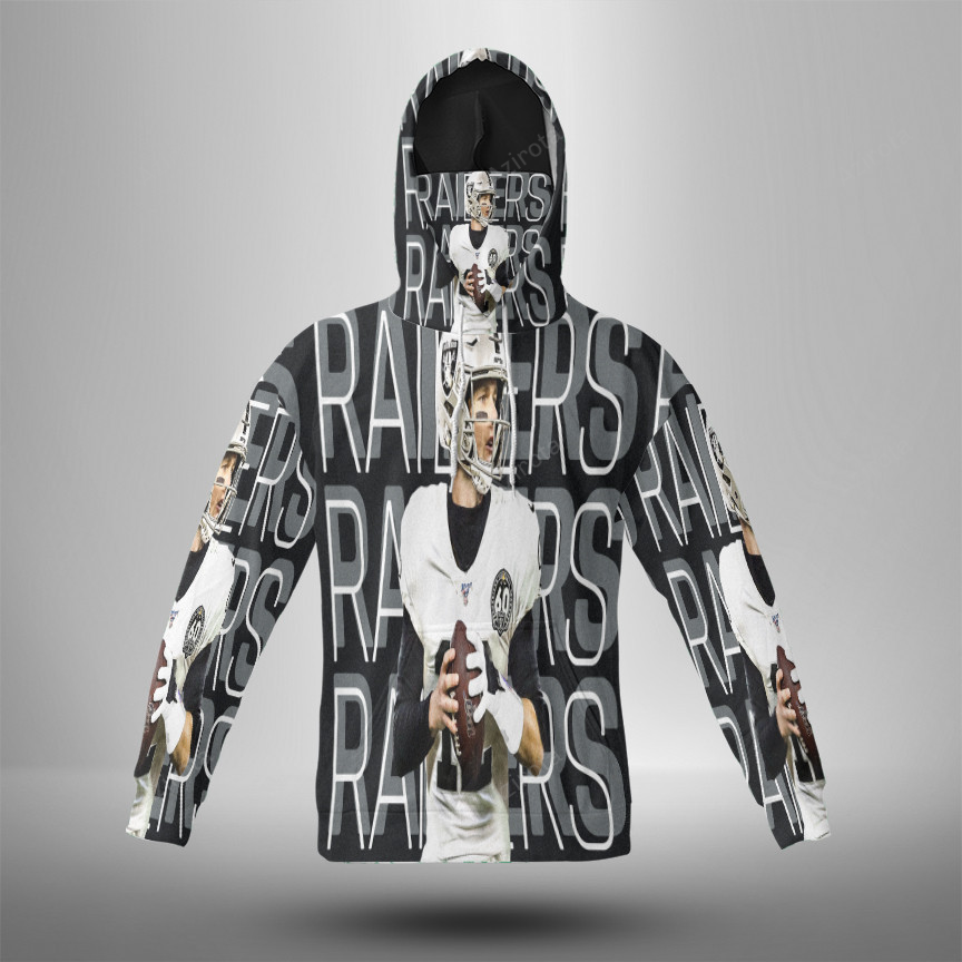 Las Vegas Raiders Player 12 3D Mask With Hoodie For Men And Women Nfl Fans Gear