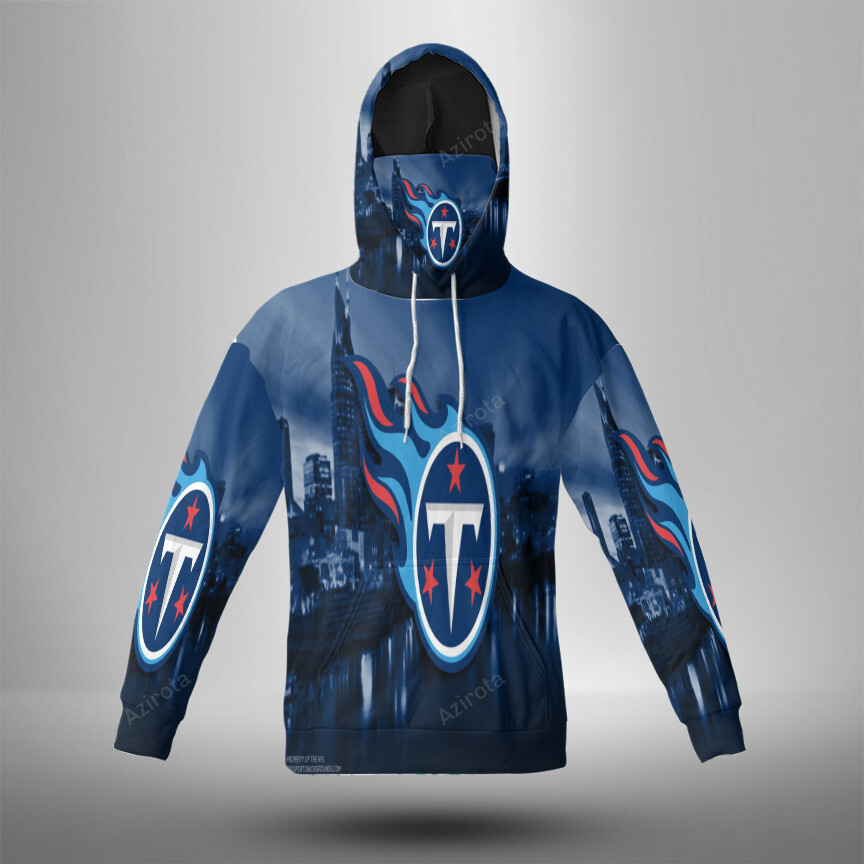 Tennessee Titans Emblem V3 3D Mask With Hoodie For Men And Women Nfl Fans Gear