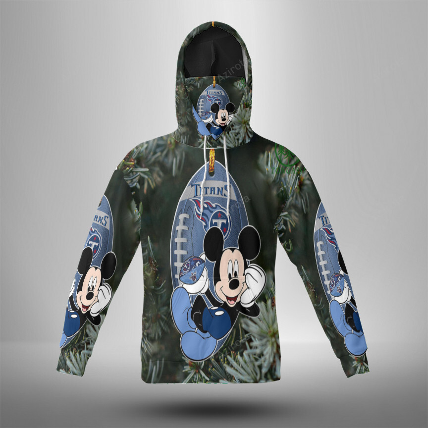 Tennessee Titans Mickey V26 3D Mask With Hoodie For Men And Women Nfl Fans Gear