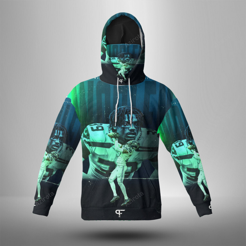 Seattle Seahawks Tariq Woolen1 3D Mask With Hoodie For Men And Women Nfl Fans Gear