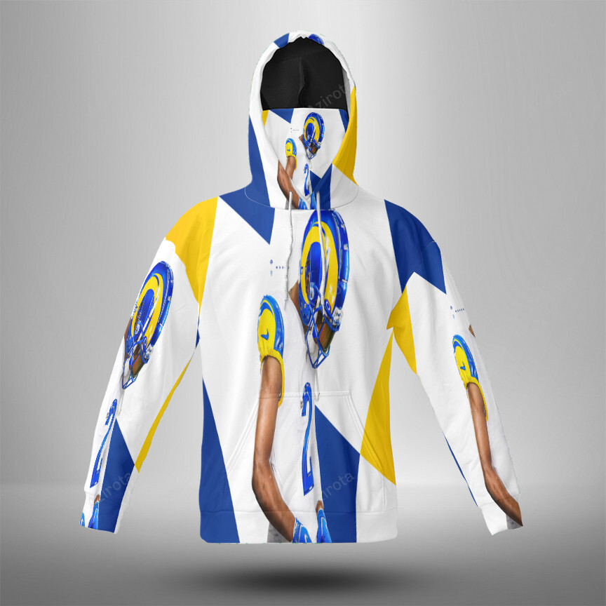 Los Angeles Rams Robert Woods1 3D Mask With Hoodie For Men And Women Nfl Fans Gear