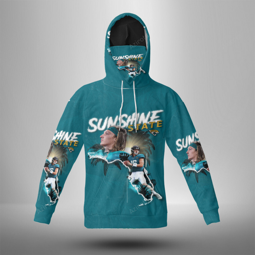 Jacksonville Jaguars Sunshine State 3D Mask With Hoodie For Men And Women Nfl Fans Gear