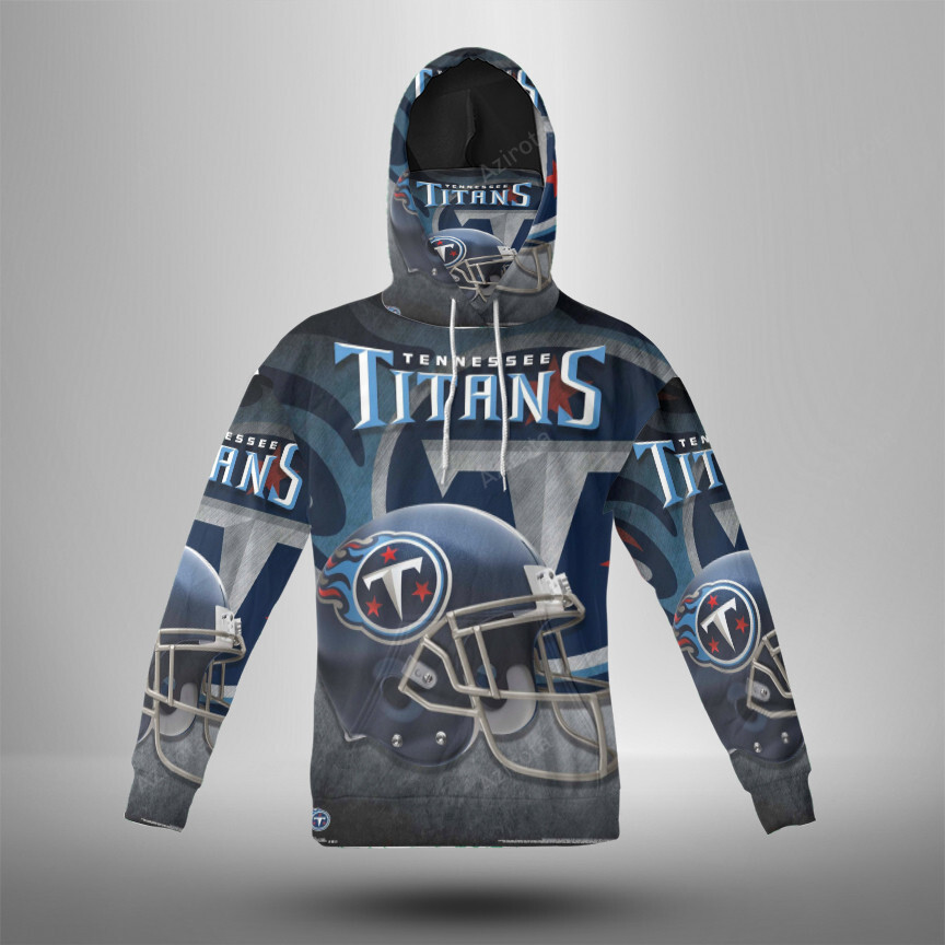 Tennessee Titans Helmet V22 3D Mask With Hoodie For Men And Women Nfl Fans Gear