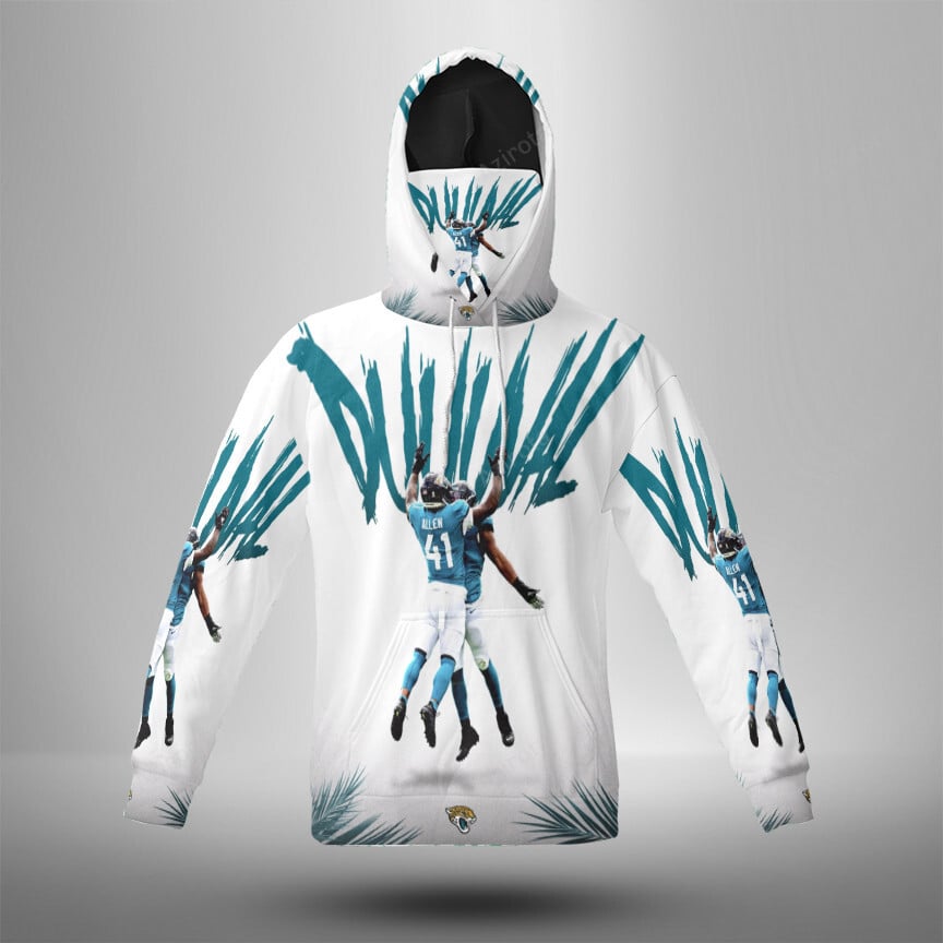 Jacksonville Jaguars Team V4 3D Mask With Hoodie For Men And Women Nfl Fans Gear