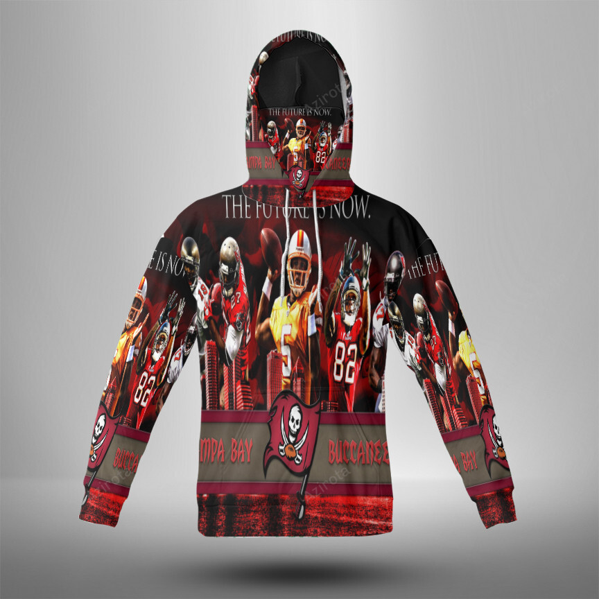 Tampa Bay Buccaneers The Future Is Now 3D Mask With Hoodie For Men And Women Nfl Fans Gear