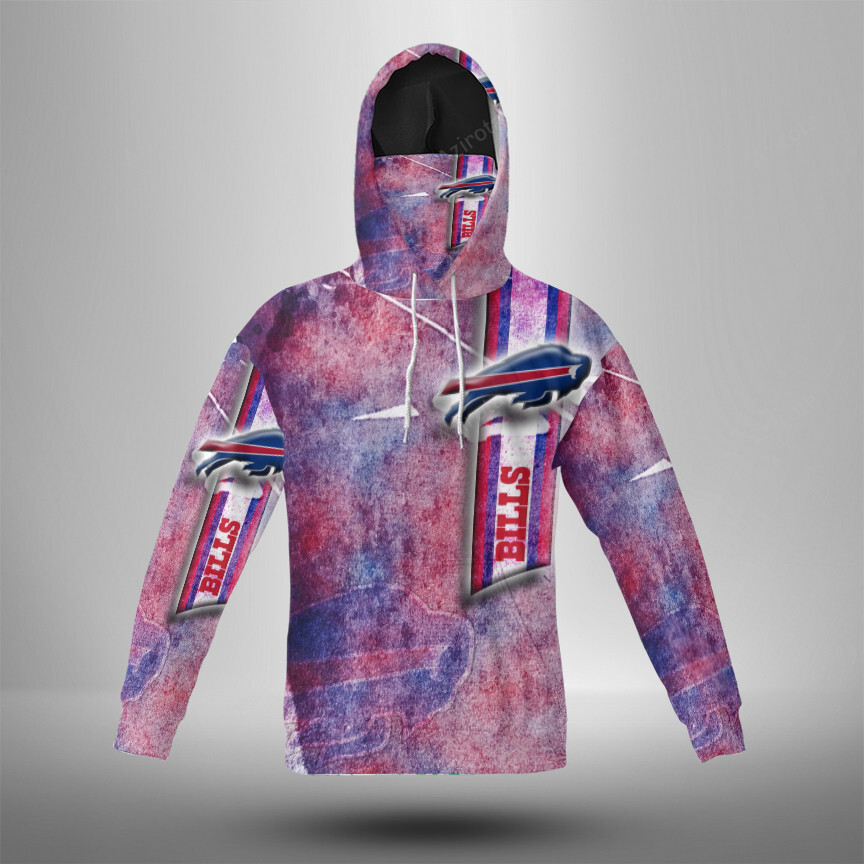 Buffalo Bills Football Logo 3D Mask With Hoodie For Men And Women Nfl Fans Gear