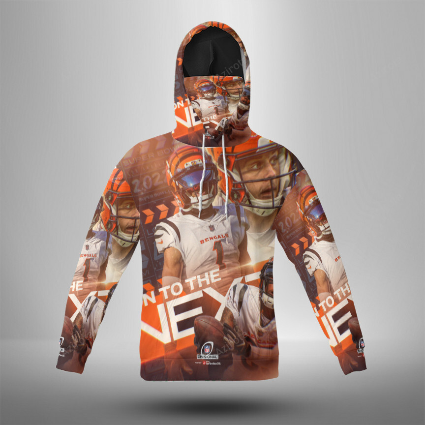 Cincinnati Bengals Team V10 3D Mask With Hoodie For Men And Women Nfl Fans Gear