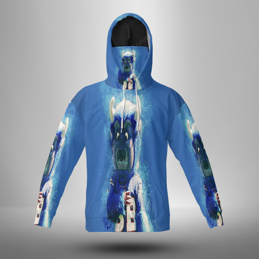 Buffalo Bills Mascot 3D Mask With Hoodie For Men And Women Nfl Fans Gear
