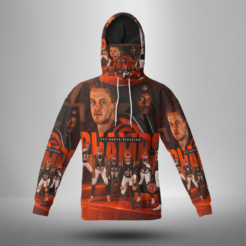 Cincinnati Bengals Team V11 3D Mask Hoodie For Men And Women Nfl Fans Gear