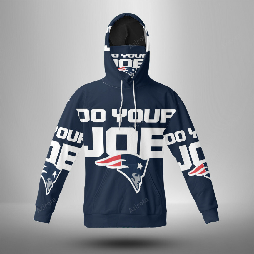 New England Patriots Do Your Job Navy 3D Mask Hoodie For Men And Women Nfl Fans Gear