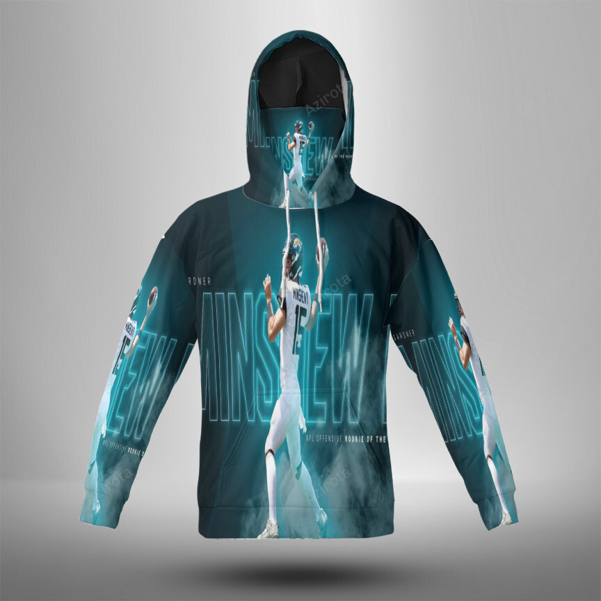 Jacksonville Jaguars Minshew Ll 15 V2 3D Mask Hoodie For Men And Women Nfl Fans Gear