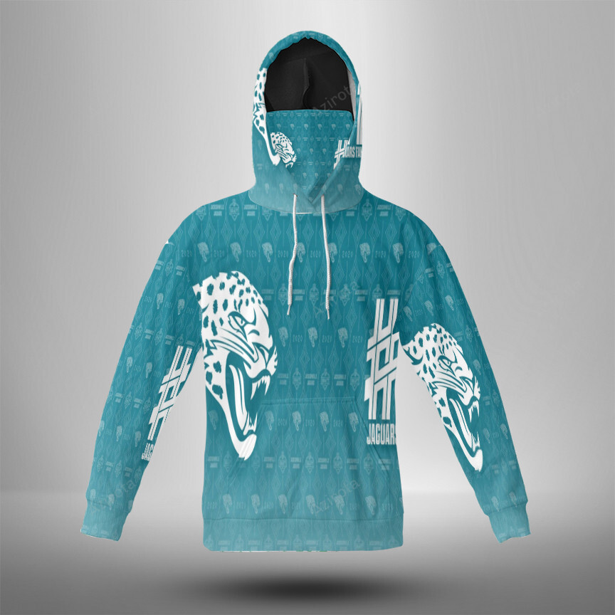 Jacksonville Jaguars Emblem V13 3D Mask Hoodie For Men And Women Nfl Fans Gear