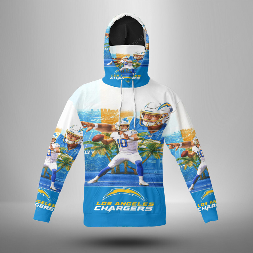 Los Angeles Chargers Player V7 3D Mask Hoodie For Men And Women Nfl Fans Gear