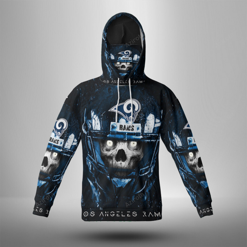 Los Angeles Rams Skull Wearing Helmet2 3D Mask Hoodie For Men And Women Nfl Fans Gear