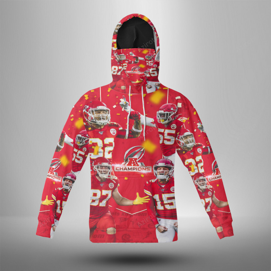 Kansas City Chiefs Team Winning 3D Mask Hoodie For Men And Women Nfl Fans Gear