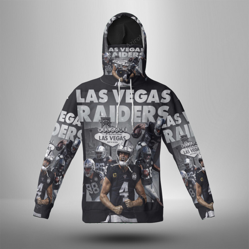Las Vegas Raiders Team Art 3D Mask Hoodie For Men And Women Nfl Fans Gear