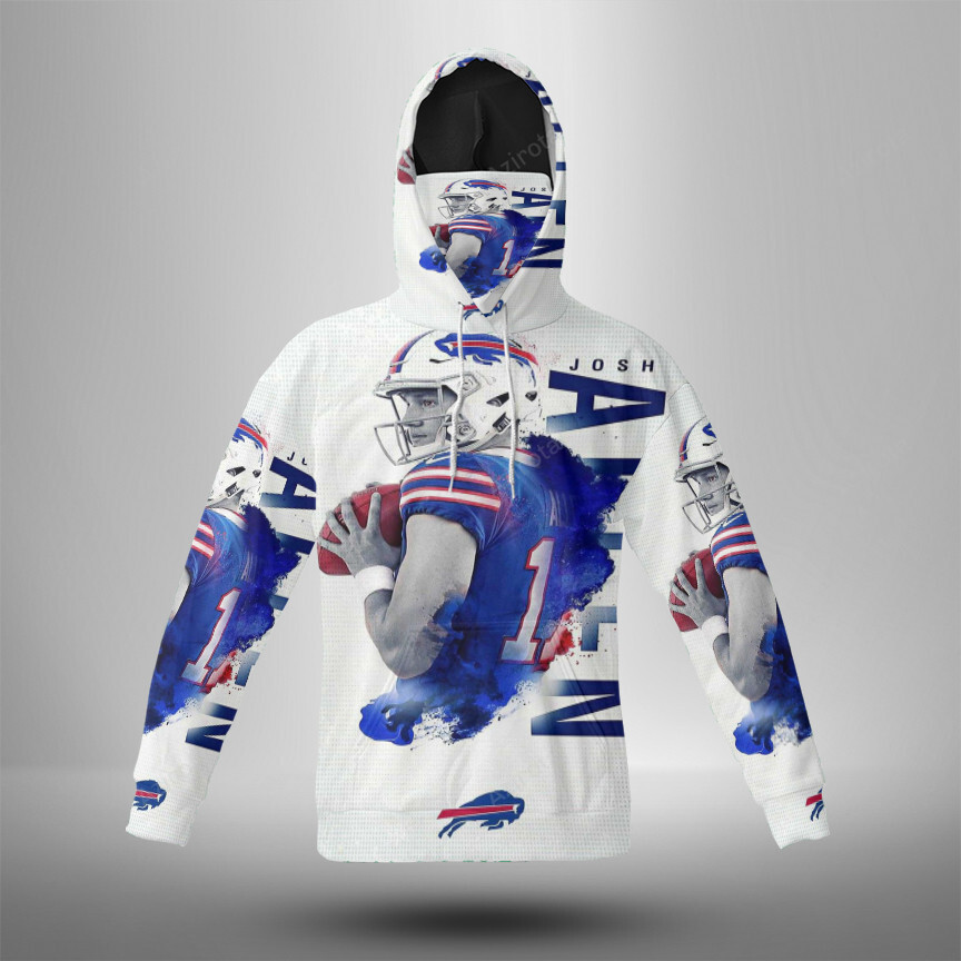Buffalo Bills Josh Allen V10 3D Mask Hoodie For Men And Women Nfl Fans Gear