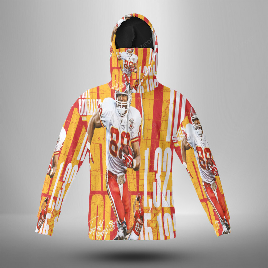 Kansas City Chiefs Tony Gonzalez 88 V2 3D Mask Hoodie For Men And Women Nfl Fans Gear