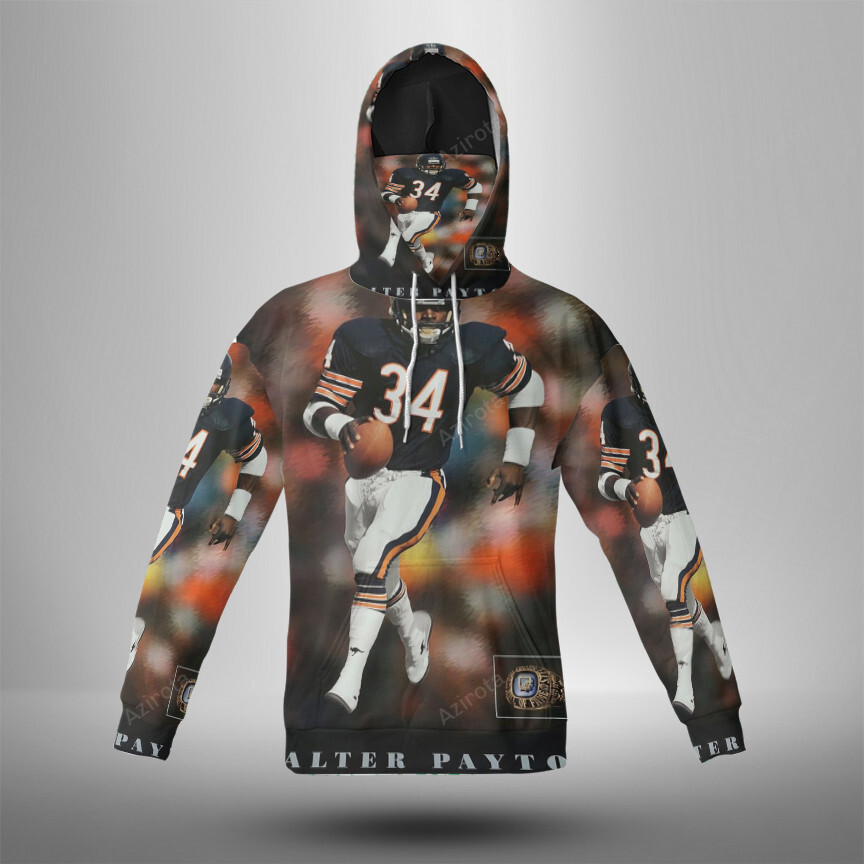 Chicago Bears Walter Payton1 3D Mask Hoodie For Men And Women Nfl Fans Gear