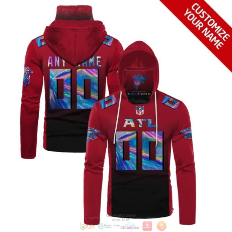 Nfl Atlanta Falcons Red Custom Mask Hoodie Unique Game Day Fan Apparel