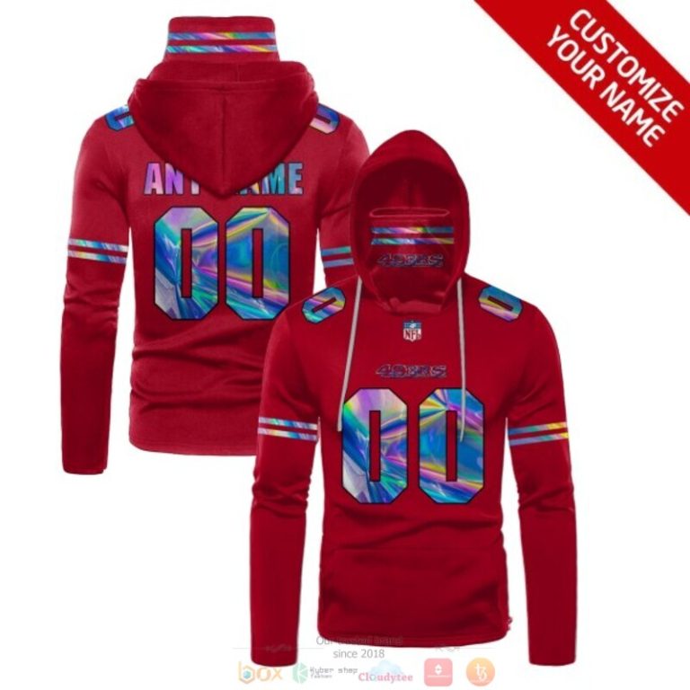Nfl San Francisco 49Ers Red Custom Mask Hoodie Unique Game Day Fan Apparel