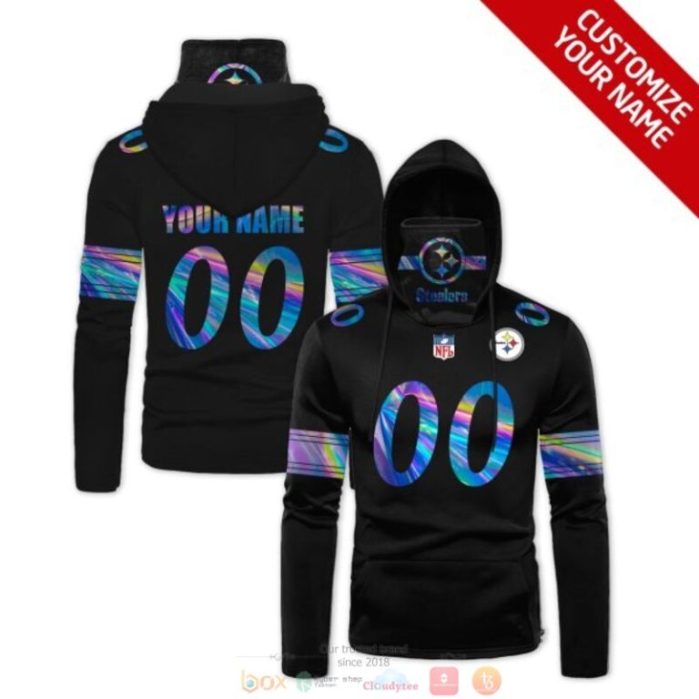 Nfl Pittsburgh Steelers Black Custom Mask Hoodie Unique Game Day Fan Apparel