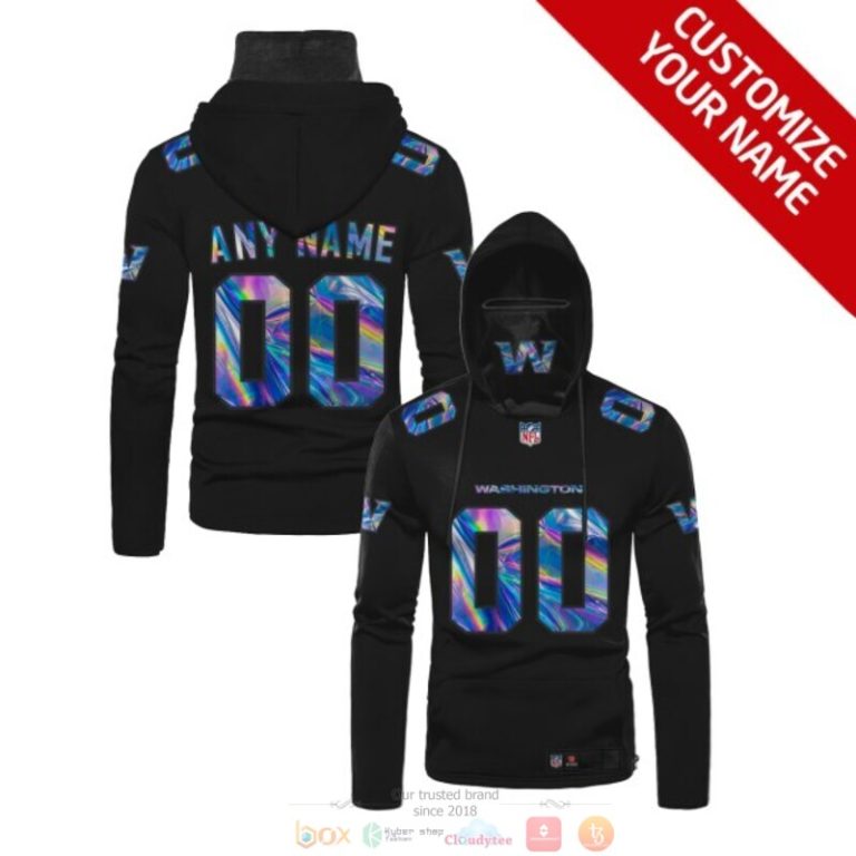Nfl Washington Football Team Black Custom Mask Hoodie Unique Game Day Fan Football Apparel