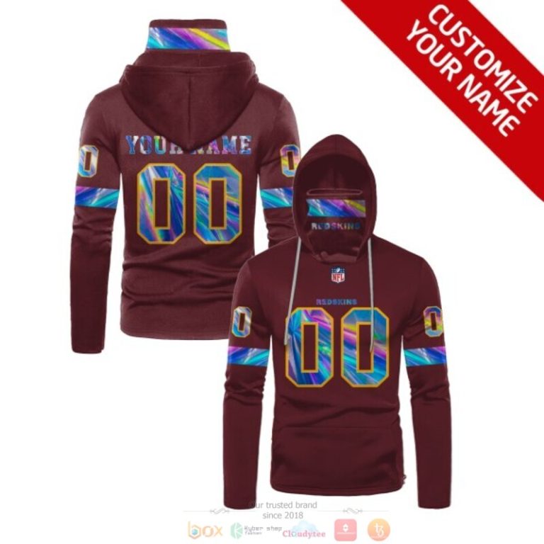 Nfl Washington Redskins Dark Red Custom Mask Hoodie Unique Game Day Fan Apparel