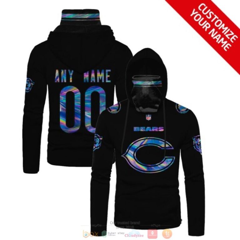 Nfl Chicago Bears Black Custom Mask Hoodie Unique Game Day Fan Football Apparel