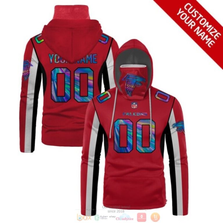Atlanta Falcons Nfl Red Custom Mask Hoodie Unique Game Day Fan Football Apparel