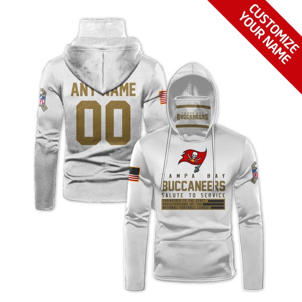 Personalized Nfl Tampa Bay Buccaneers White 3D Hoodie Maskmask Hoodie Unique Game Day Fan Apparel