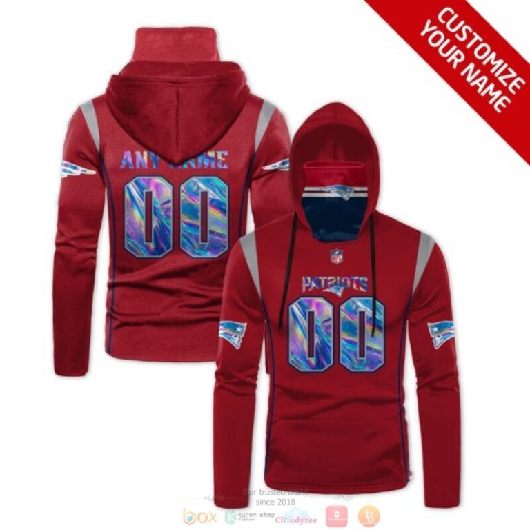 Personalized Nfl New England Patriots Red Custom 3D Hoodie Maskmask Hoodie Unique Game Day Fan Apparel