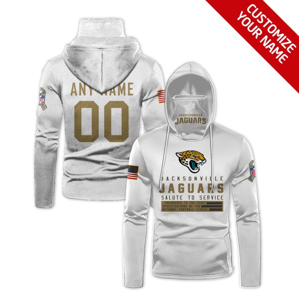 Personalized Nfl Jacksonville Jaguars White 3D Hoodie Maskmask Hoodie Unique Game Day Fan Apparel