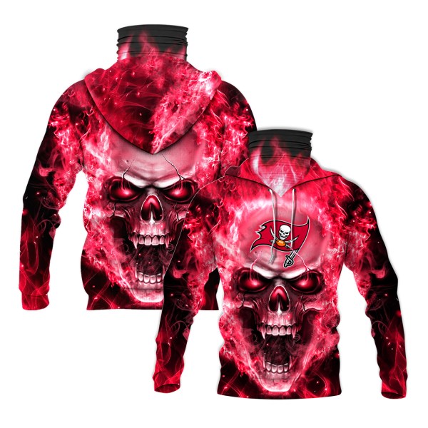 Nfl Tampa Bay Buccaneers Flameskull 3D Hoodie Maskmask Hoodie Unique Game Day Fan Apparel