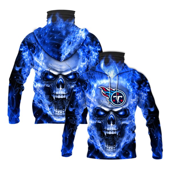 Nfl Tennessee Titans Flameskull 3D Hoodie Maskmask Hoodie Unique Game Day Fan Apparel