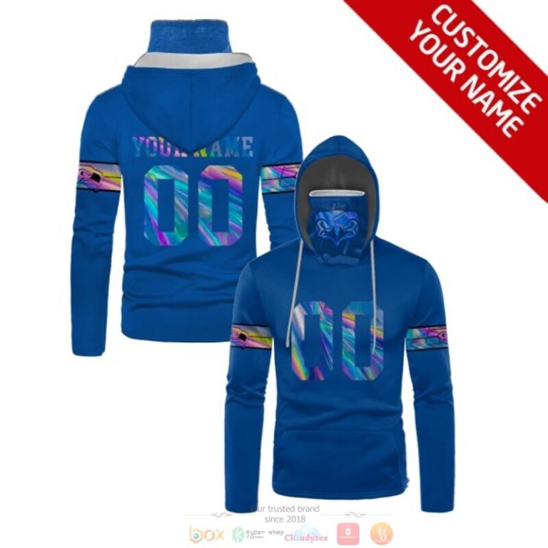 Personalized Nfl Seattle Seahawks Blue Custom 3D Hoodie Maskmask Hoodie Unique Game Day Fan Apparel