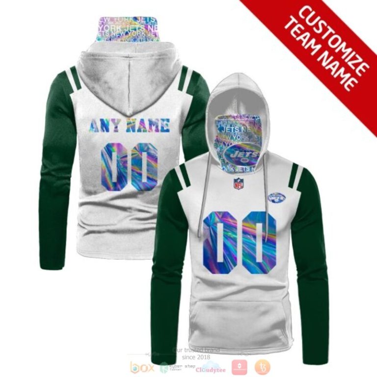 Personalized Nfl New York Jets White Green Custom 3D Hoodie Maskmask Hoodie Unique Game Day Fan Apparel