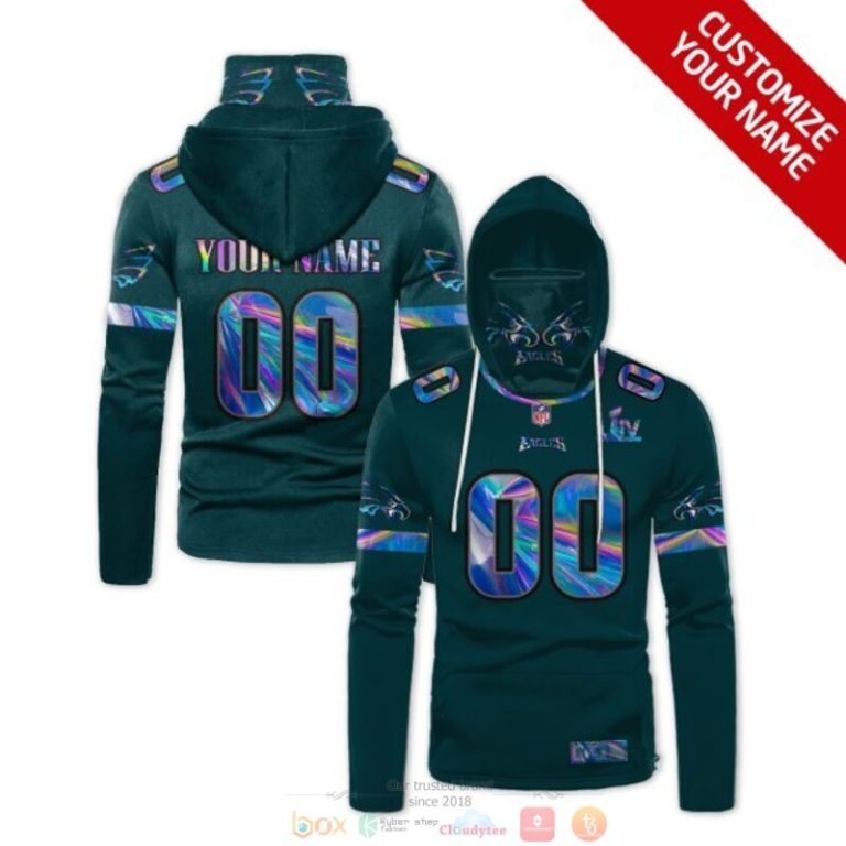 Personalized Nfl Philadelphia Eagles Dark Green Custom 3D Hoodie Maskmask Hoodie Unique Game Day Fan Apparel