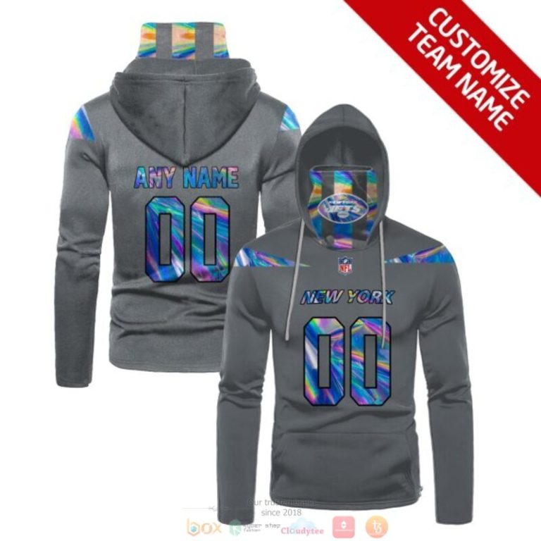 Personalized Nfl New York Jets Grey Custom 3D Hoodie Maskmask Hoodie Unique Game Day Fan Apparel