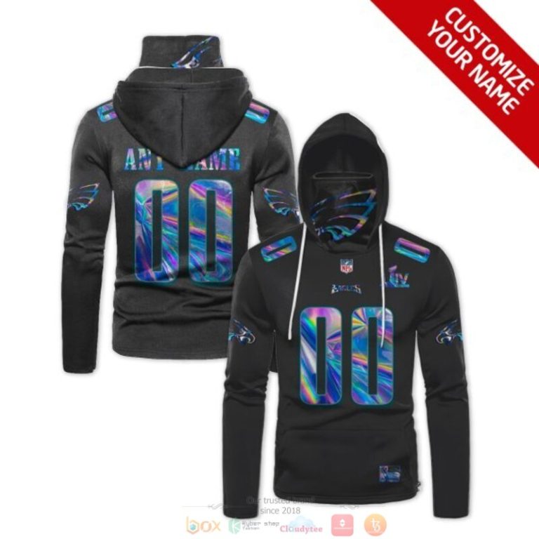 Personalized Nfl Philadelphia Eagles Grey Custom 3D Hoodie Maskmask Hoodie Unique Game Day Fan Apparel