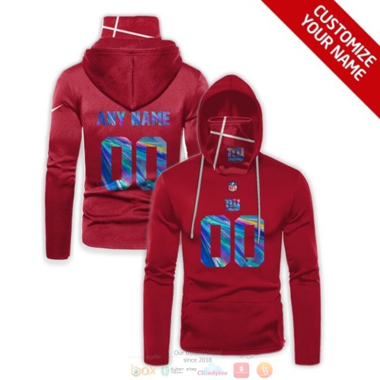 Personalized Nfl New York Giants Red Custom 3D Hoodie Maskmask Hoodie Unique Game Day Fan Apparel
