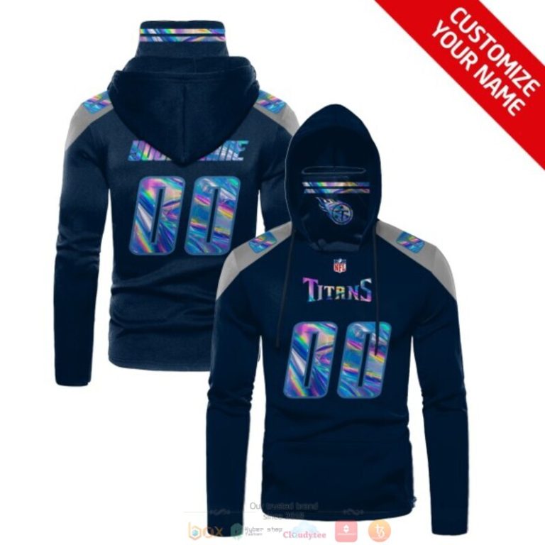 Personalized Nfl Tennessee Titans Blue Custom 3D Hoodie Maskmask Hoodie Unique Game Day Fan Apparel