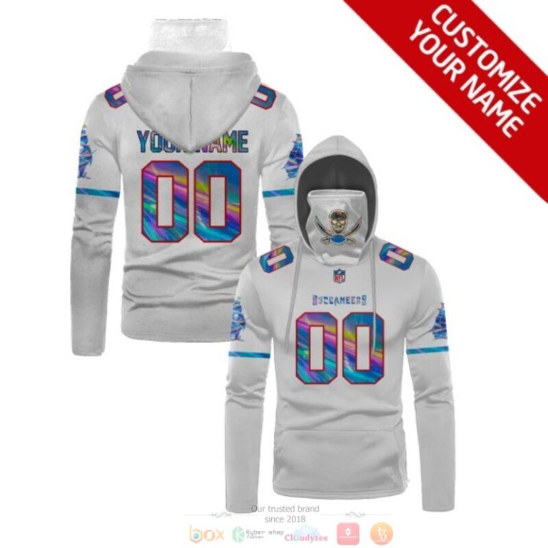 Personalized Nfl Tampa Bay Buccaneers White Custom 3D Hoodie Maskmask Hoodie Unique Game Day Fan Apparel