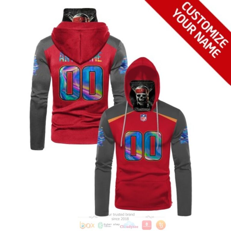 Personalized Nfl Tampa Bay Buccaneers Skull Red Custom 3D Hoodie Maskmask Hoodie Unique Game Day Fan Apparel