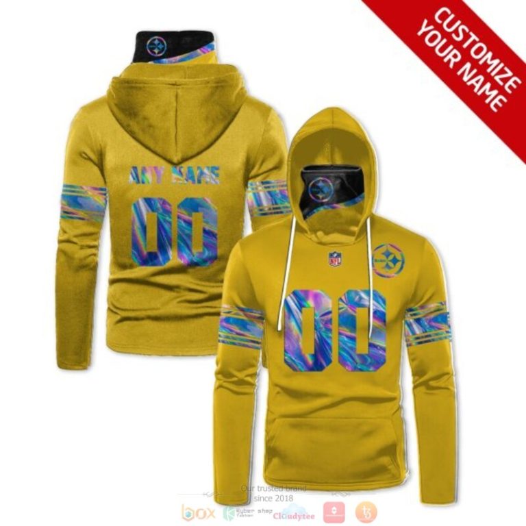 Personalized Nfl Pittsburgh Steelers Yellow Custom 3D Hoodie Maskmask Hoodie Unique Game Day Fan Apparel